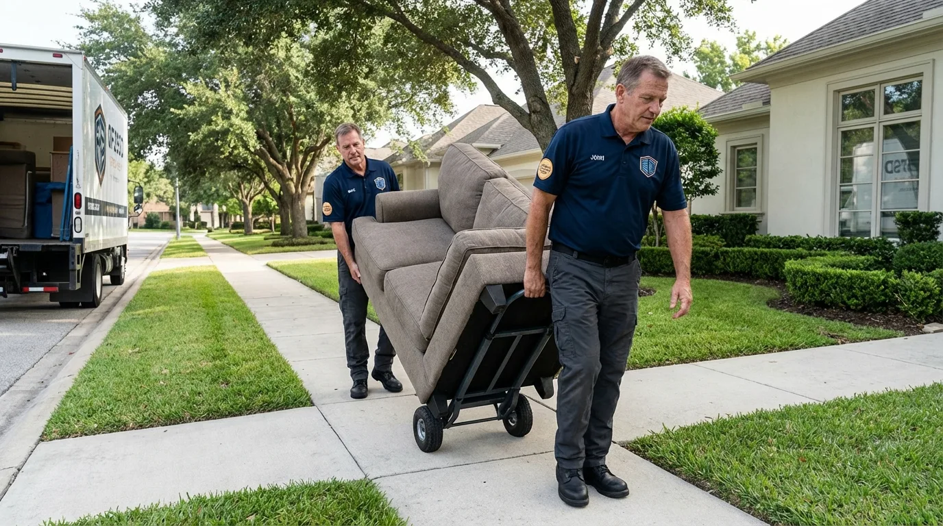 Local residential moving crew loading furniture in Schuylkill Haven, PA